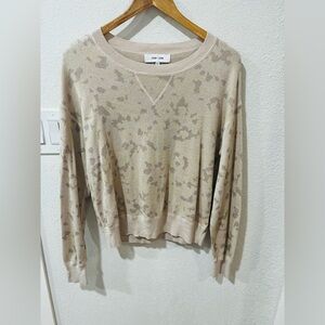 John + Jenn Women's Patterned Tan Sweater